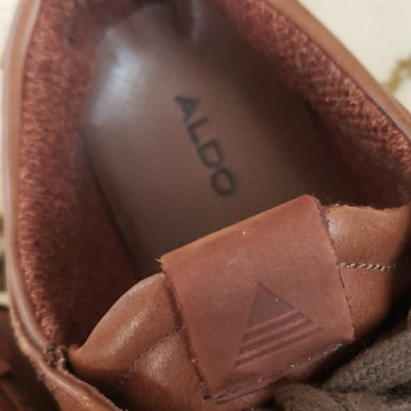 Aldo Mens Nerrawia Casual Shoes Brown Cognac Lace Up Round Toe 9.5 EUR 42.5 - Picture 13 of 16